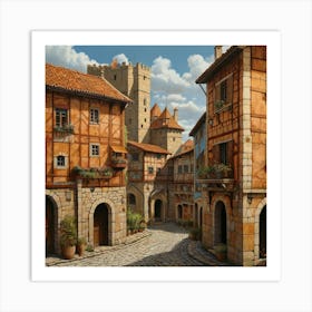 Medieval Town Art Print