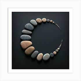 Circle Of Pebbles Art Print