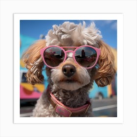 Dog In Sunglasses 3 Art Print