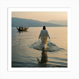 Jesus Walking On The Sea Of Galilee Art Print