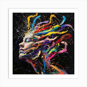 Abstract Of A Woman'S Head 3 Art Print