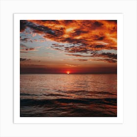 Sunset Over The Sea 1 Art Print