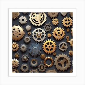 Gears Stock Photos & Royalty-Free Images 1 Art Print