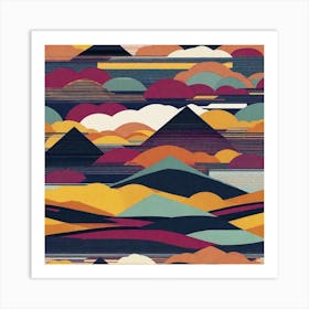 Abstract Mountain Landscape 1 Art Print