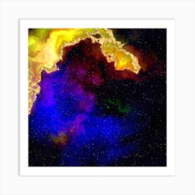 100 Nebulas in Space with Stars Abstract n.115 Art Print