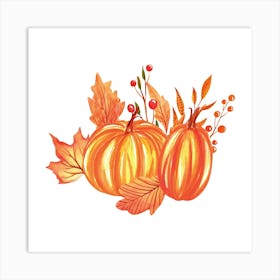 Thanksgiving Pumpkins Art Print