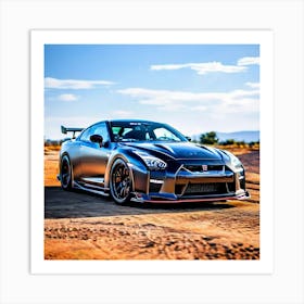 Desert Nissan GTR Art Print