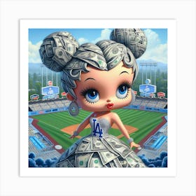 LA Dodger Money Doll Art Print