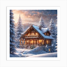 Cabin In The Woods Art Print