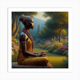 Meditating Woman 1 Art Print