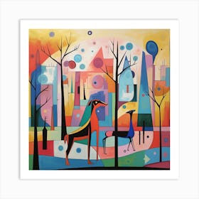 Dog In The City Art Print