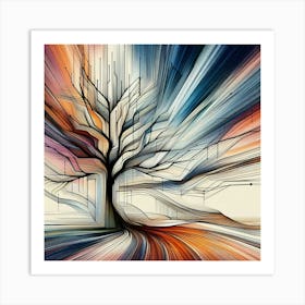 Abstract tree 3 Art Print