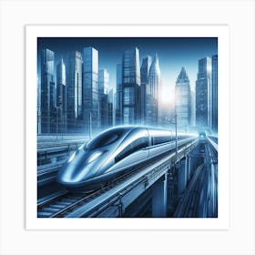 Futuristic Train 1 Art Print
