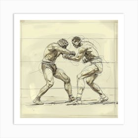 A Greco Roman Wrestling Hand Drawn Sketch Illust 1719334516 1 Art Print