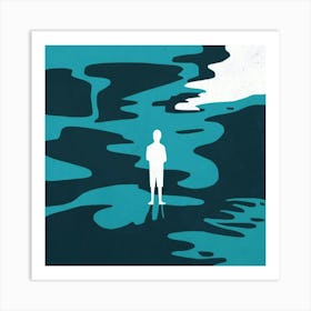 Man In The Water Art Print