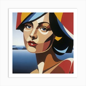 Woman With A Hat 1 Art Print