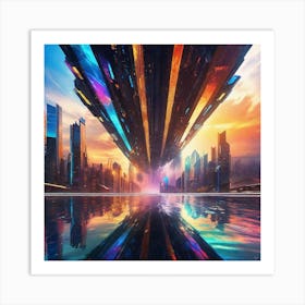 Futuristic City 103 Art Print