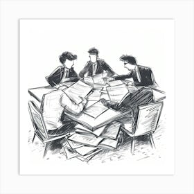 A Task Delegation Hand Drawn Sketch Illustration 1718669447 3 Art Print