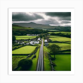 Outdoors Day Europa Britain Overcast City Landscape Countryside Ecuador Lush Green Skyline (7) Art Print