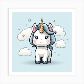 Cute Unicorn 531 Art Print