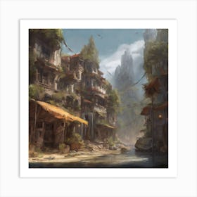 Fantasy City 75 Art Print