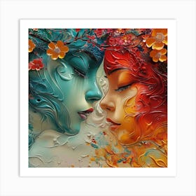 Two Women 1 Art Print