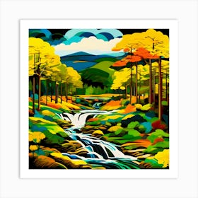 Autumn In The Mountains Art Print