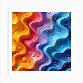 Abstract Colorful 3d Background Art Print