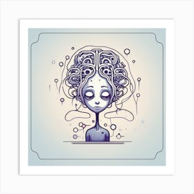 Alien Head Art Print