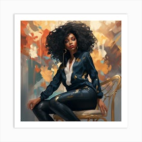 The Calm Confidence of a Black Queen Art Print