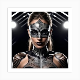 Beautiful Woman In A Mask 3 Art Print