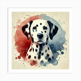 Watercolor Dalmatian 2 Art Print