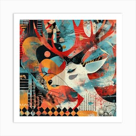 Deer colors 3 Art Print