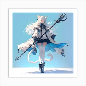 Anime Girl With A Sword Art Print