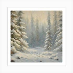 Snowy Forest 4 Art Print