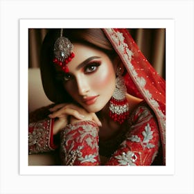 Pakistani bride Art Print