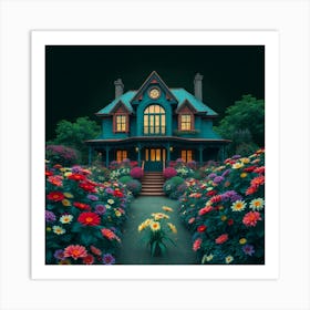 House In The Garden 3 Art Print