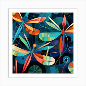 Dragonflies 64 Art Print