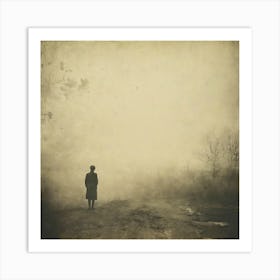 Woman In The Fog Art Print