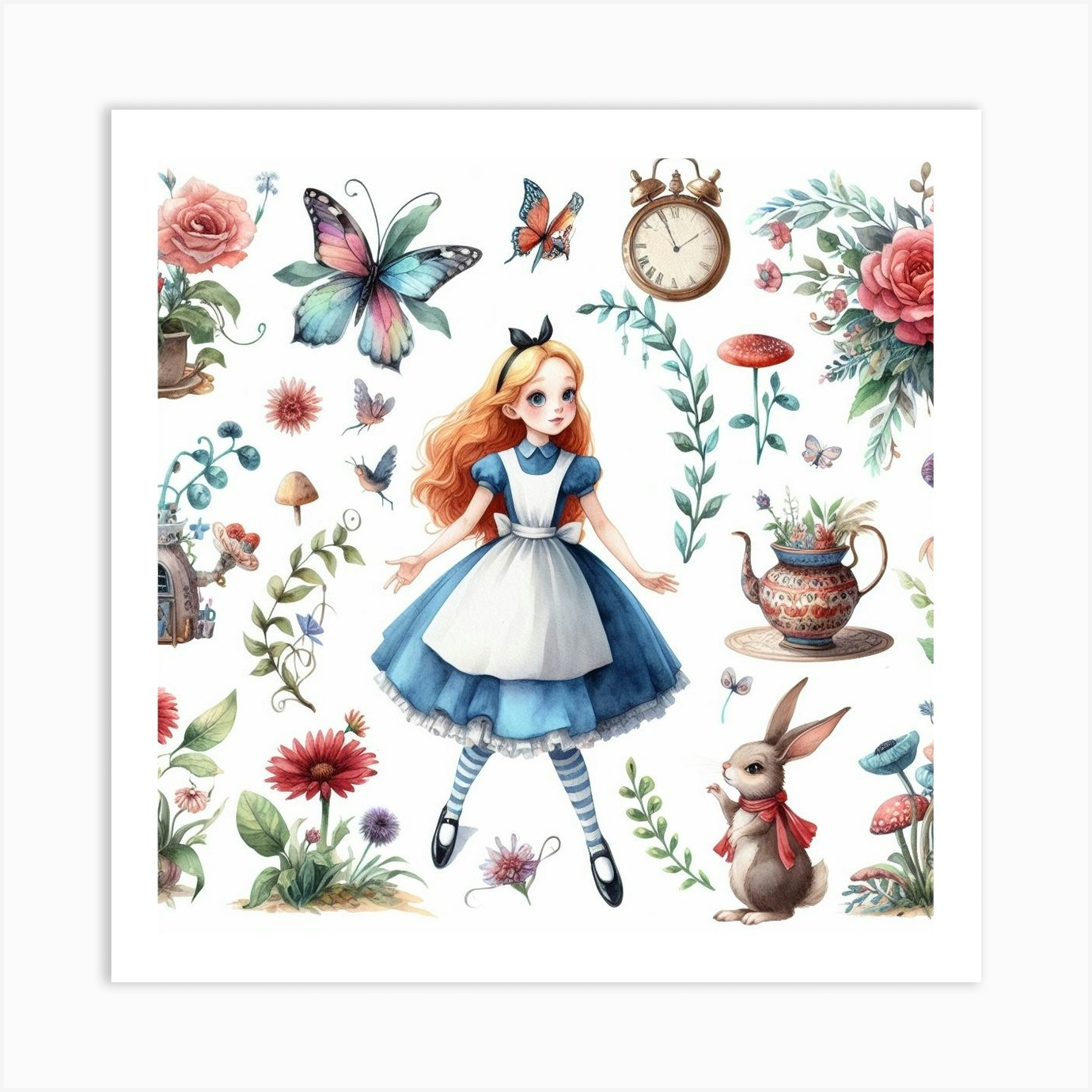 Alice In Wonderland Sleep Leggings - Limited
