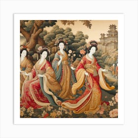 Chinese Geisha Art Print