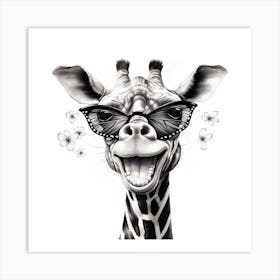 Giraffe With Sunglasses 1 Art Print