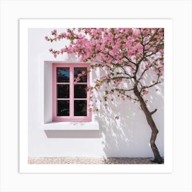 Pink Flowering Tree Art Print