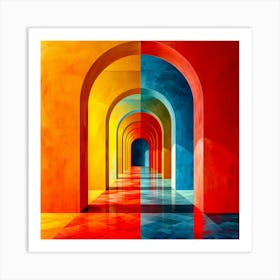 Colorful Arches Art Print