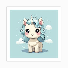 Cute Unicorn 580 Art Print