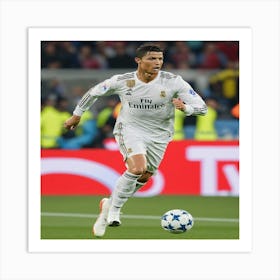 Ronaldo In Action Art Print