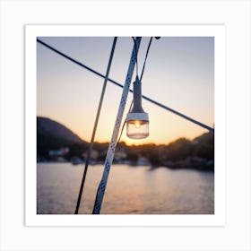 Lamp Ship Light Rope Wallpaper 1024x1024 Art Print