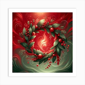 Red Wreath Art Print