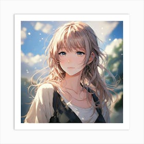 Firefly Serene Anime Girl With Stoic Expression 19519 (2) Art Print