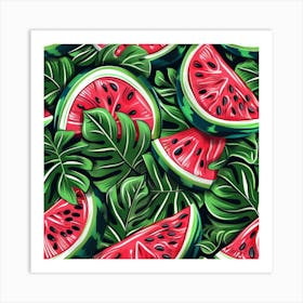 Watermelon Slices (3) Art Print